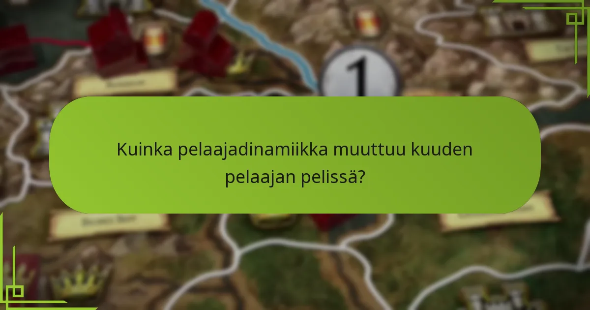 Mitkä sääntömuutokset parantavat kuuden pelaajan kokemusta?