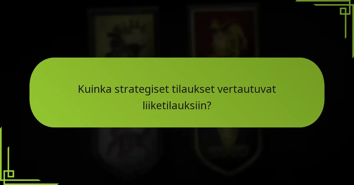 Mitkä ovat liiketilaukset ja miten niitä käytetään?