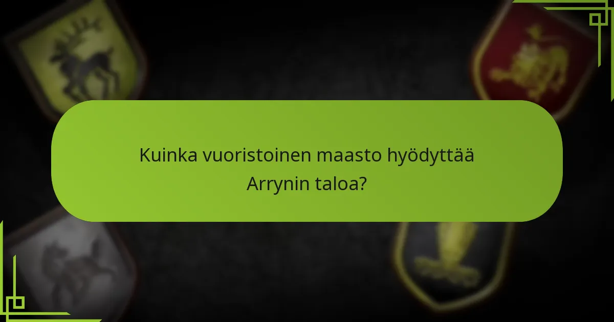 Mitkä resurssit Arrynin talolla on hallinnassaan?