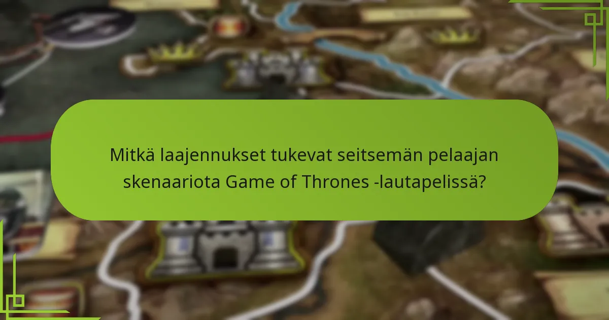 Mitkä pelimuutokset voivat parantaa seitsemän pelaajan kokemusta?