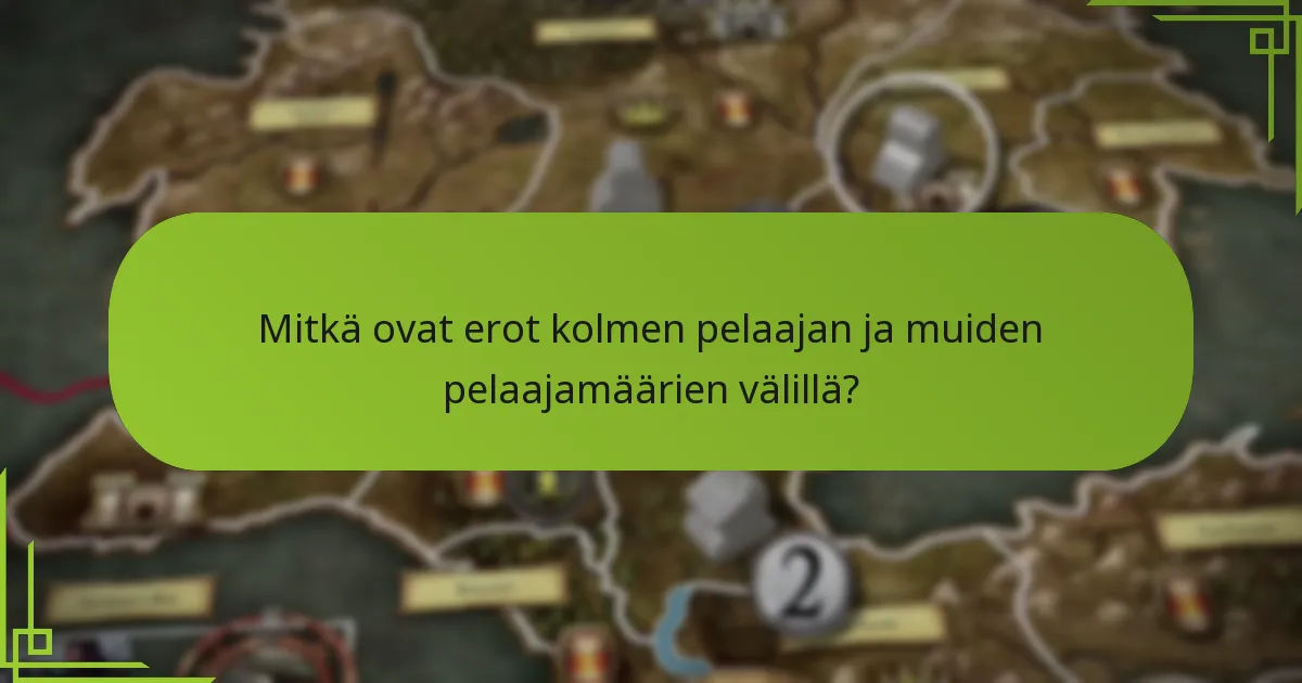 Mitkä strategiat ovat tehokkaita kolmen pelaajan pelissä?