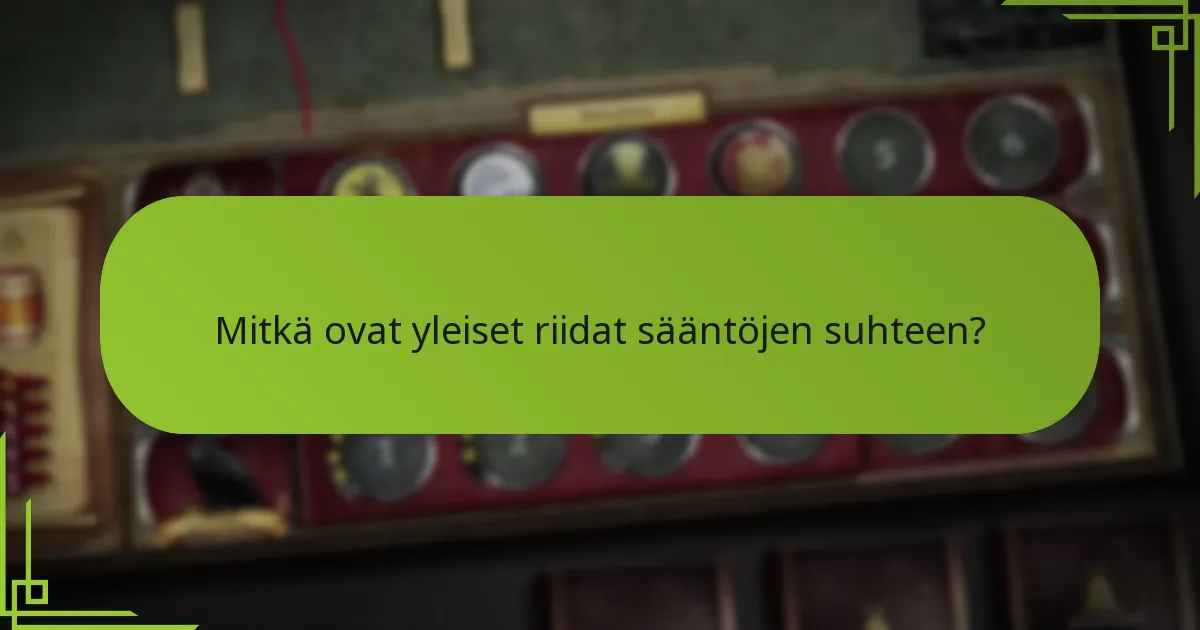 Kuinka riidat voidaan ratkaista pelin aikana?